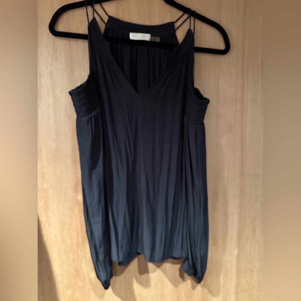 Black cold shoulder silk Ramy Brook blouse in size small